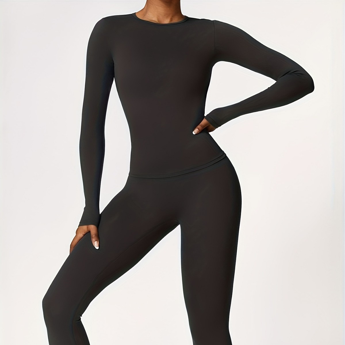 Outdoor Sports - Nauwsluitend yogapak, slank, lang mouwloos, voor