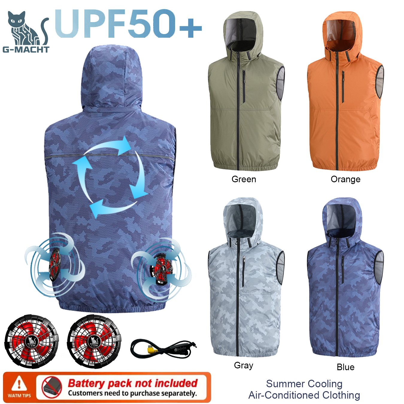 Outdoor Sport Jacket Brand - Zomer Sport 12V/5V Fan Airconditioning Cool
