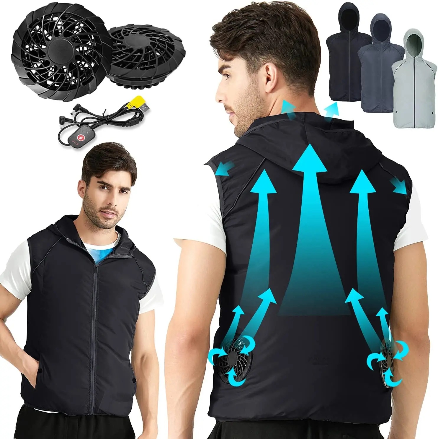 Outdoor Sport Jacket Brand - Zomer Sport Fan Airconditioning Cool Man